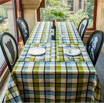 ykalf家居装饰品高棉绿色台布桌布检查矩形60x102英寸感恩婚礼桌布餐桌布矩形方桌布