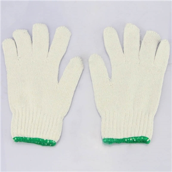 白棉纱线针织手套