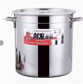 汤桶304不锈钢 直径47CM桶商用家用带盖卤锅油桶米桶水桶圆桶汤锅不锈钢锅
